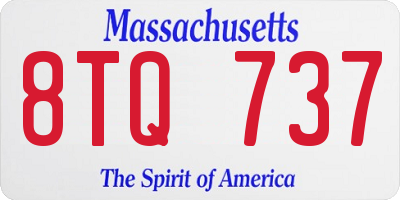 MA license plate 8TQ737