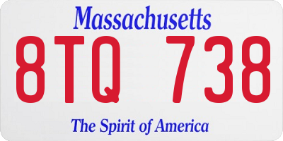 MA license plate 8TQ738