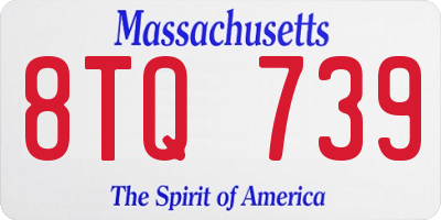 MA license plate 8TQ739