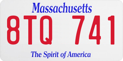 MA license plate 8TQ741