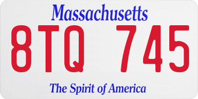 MA license plate 8TQ745