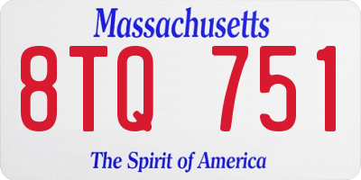 MA license plate 8TQ751