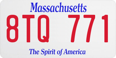 MA license plate 8TQ771