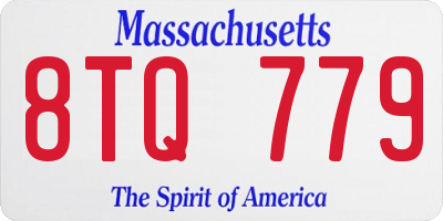MA license plate 8TQ779