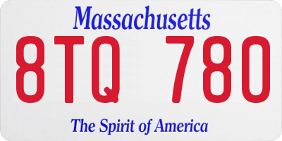 MA license plate 8TQ780