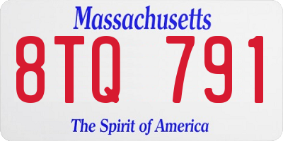 MA license plate 8TQ791