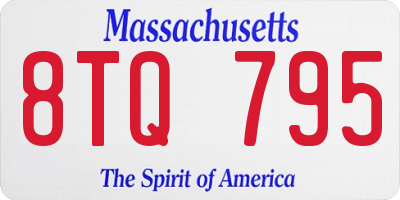 MA license plate 8TQ795