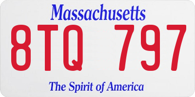MA license plate 8TQ797