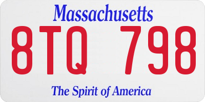 MA license plate 8TQ798