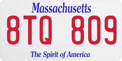 MA license plate 8TQ809