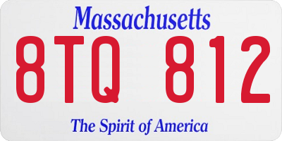 MA license plate 8TQ812