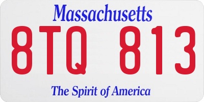 MA license plate 8TQ813