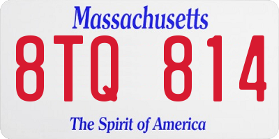 MA license plate 8TQ814
