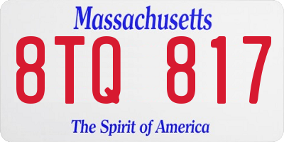 MA license plate 8TQ817