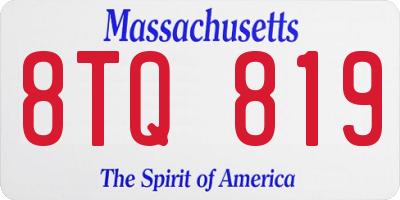 MA license plate 8TQ819