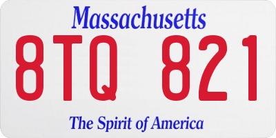 MA license plate 8TQ821