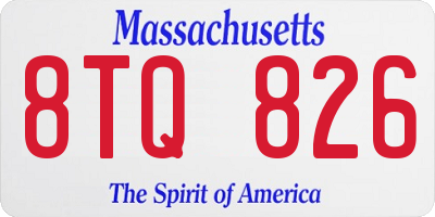 MA license plate 8TQ826