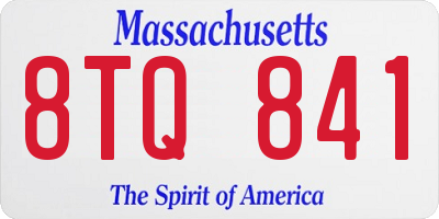 MA license plate 8TQ841