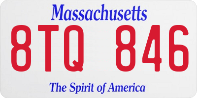 MA license plate 8TQ846