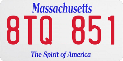 MA license plate 8TQ851