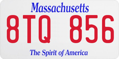 MA license plate 8TQ856