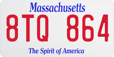 MA license plate 8TQ864