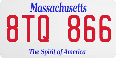 MA license plate 8TQ866
