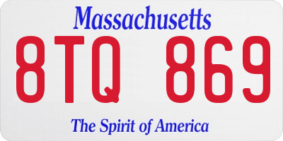 MA license plate 8TQ869