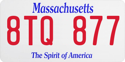 MA license plate 8TQ877