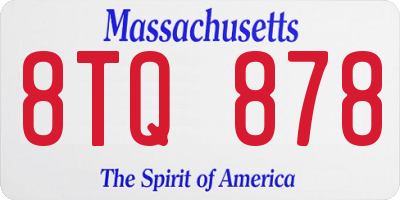 MA license plate 8TQ878