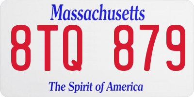 MA license plate 8TQ879