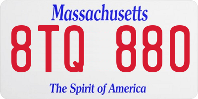 MA license plate 8TQ880