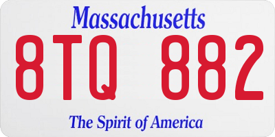 MA license plate 8TQ882