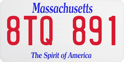 MA license plate 8TQ891