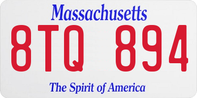 MA license plate 8TQ894