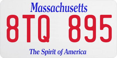 MA license plate 8TQ895