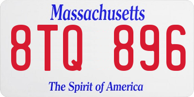 MA license plate 8TQ896