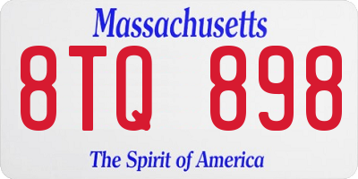 MA license plate 8TQ898
