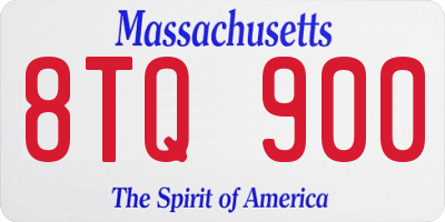 MA license plate 8TQ900