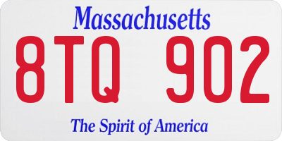 MA license plate 8TQ902