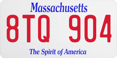 MA license plate 8TQ904