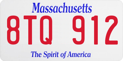 MA license plate 8TQ912