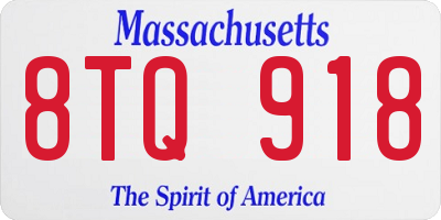 MA license plate 8TQ918