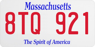 MA license plate 8TQ921