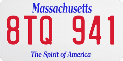 MA license plate 8TQ941