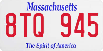 MA license plate 8TQ945