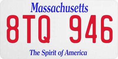 MA license plate 8TQ946