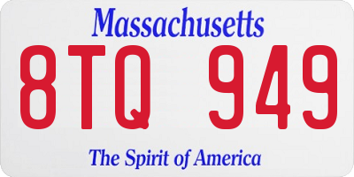 MA license plate 8TQ949
