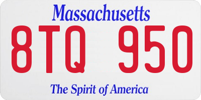 MA license plate 8TQ950