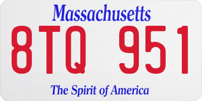 MA license plate 8TQ951